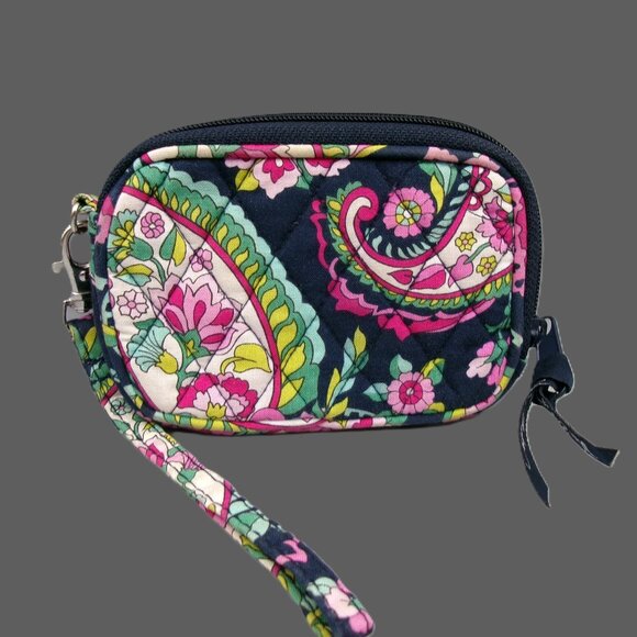 Vera Bradley Tech Case Zip Around Wristlet in Petal Paisley, Retired - Picture 2 of 8
